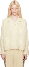 Bode Off-white Scalloped Acorn Shirt In Cream Cream