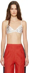 Bode Off-white Sequin Spangled Bra In Ivory Ivory