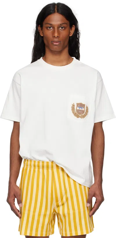 BODE OFF-WHITE SPORTSMAN PATCH POCKET T-SHIRT