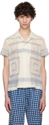 Bode Off-white Tile Stitch Shirt In Multi