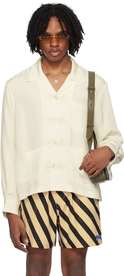 Bode Off-white Trillium Shirt In Cream