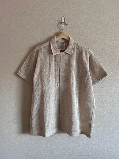 Pre-owned Bode Open Weave Ss Shirt In Ecru