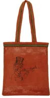 Bode Orange Netting Tote In Red
