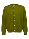 Bode Orchard Button-up Cardigan In Green