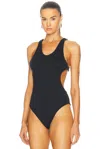 Bode Palmer Leotard Top In Black