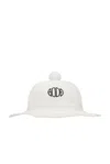 Bode White Paneled Grandfather Bucket Hat In White