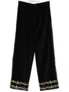 Bode Alpineflower Murray Trousers In Bkmlt Black Multi