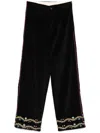 Bode Alpineflower Murray Trousers In Bkmlt Black Multi