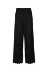 Bode Scallop-detailing Wool Trousers In Black