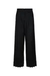 Bode Scallop-detailing Wool Trousers In Black