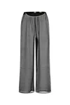 Bode Black Juana Sheer Silk Trousers In Black