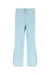 Bode Light Blue Linen Pant In Blue