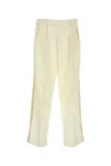 Bode Wool Pant With Lace Trim And Side Pockets In White