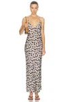 Bode Paper Birch Print Slipdress In Animal Print