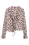 Bode Paper Birch Print Tie Front Top In Multi