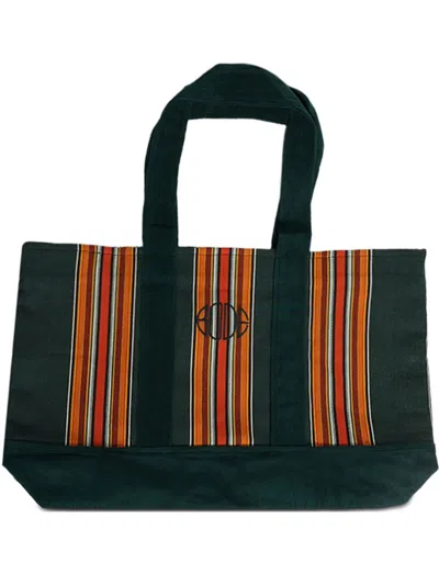 Bode Parakeet Stripe-pattern Tote Bag