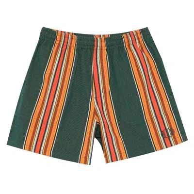 Pre-owned Bode Parakeet Stripe Shorts 'green' | Men's Size L