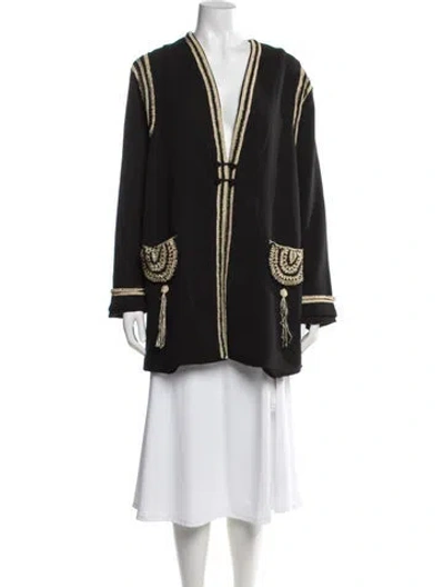 Pre-owned Bode Patterned Jacket In Black