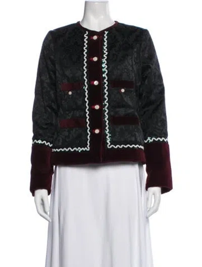Pre-owned Bode Patterned Jacket In Black