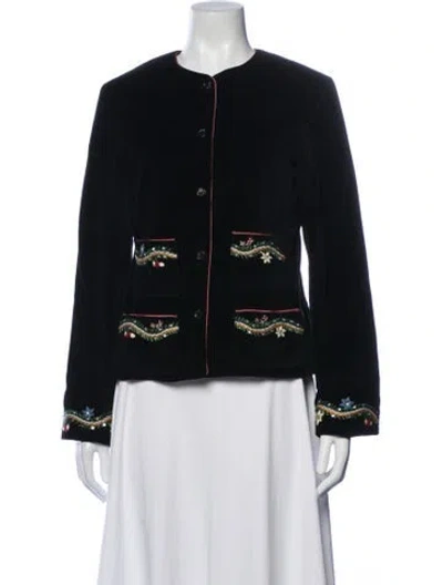 Pre-owned Bode Patterned Jacket In Black