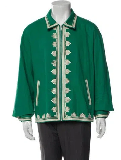 Pre-owned Bode Patterned Jacket In Green