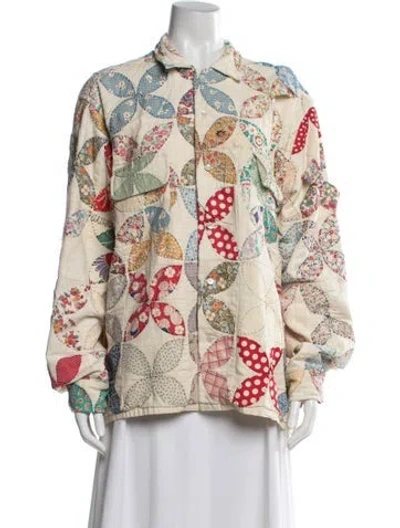 Pre-owned Bode Patterned Jacket In Neutral