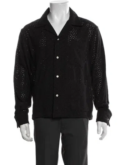 Pre-owned Bode Patterned Long Sleeve Shirt In Blue