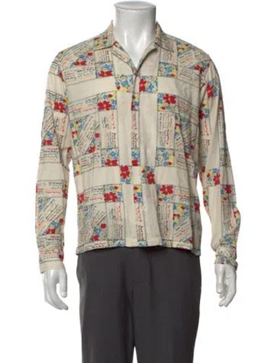 Pre-owned Bode Patterned Long Sleeve Shirt In Neutrals