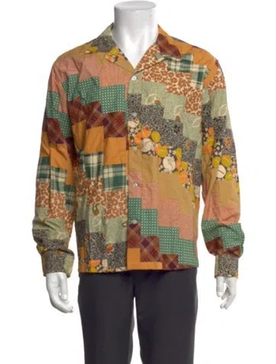 Pre-owned Bode Patterned Long Sleeve Shirt W/ Tags In Brown