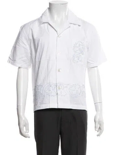 Pre-owned Bode Patterned Short Sleeve Shirt In Black