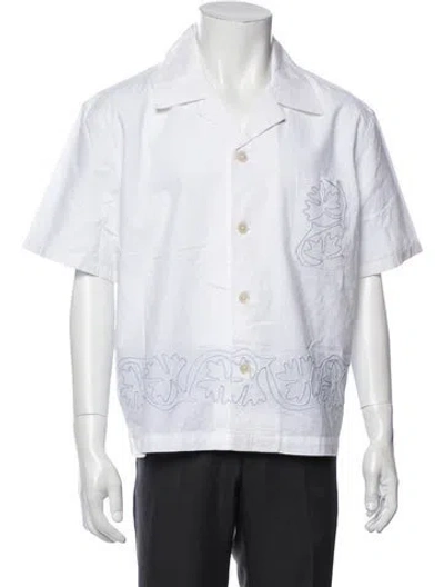 Pre-owned Bode Patterned Short Sleeve Shirt In Black