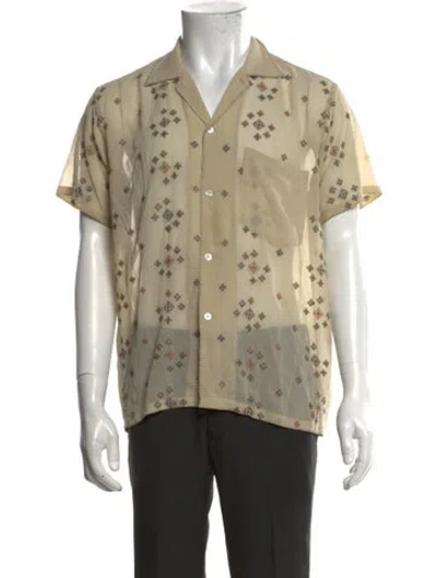 Pre-owned Bode Patterned Short Sleeve Shirt In Neutral