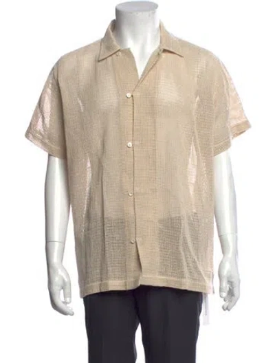 Pre-owned Bode Patterned Short Sleeve Shirt In Neutrals