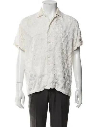 Pre-owned Bode Patterned Short Sleeve Shirt In Neutrals