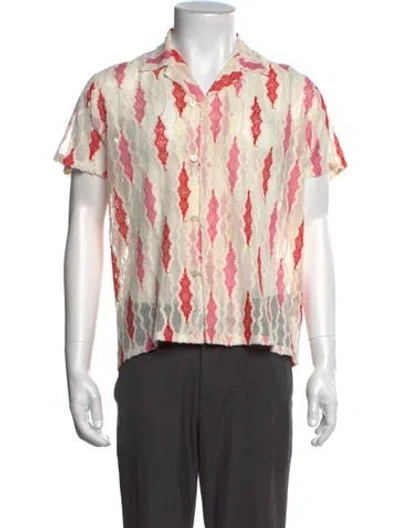 Pre-owned Bode Patterned Short Sleeve Shirt In Neutrals