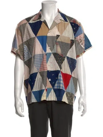 Pre-owned Bode Patterned Short Sleeve Shirt In Neutrals