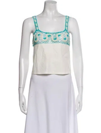Pre-owned Bode Patterned Square Neckline Top In Multi