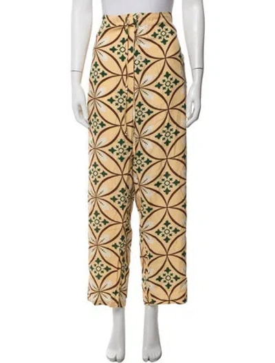 Pre-owned Bode Patterned Straight Leg Pants In Multicolor
