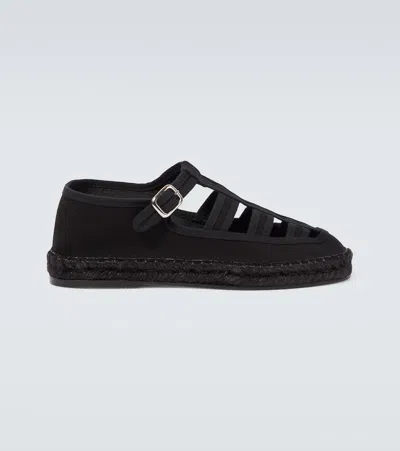 Bode Peggy Canvas Espadrilles In Black