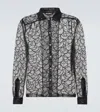 Bode Pewter Shoal Sequined Mesh Shirt In Black