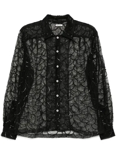Bode Pewter Shoal Hemd In Schwarz
