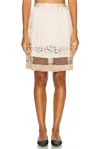 Bode Phantasm Fringe Skirt In Neutral