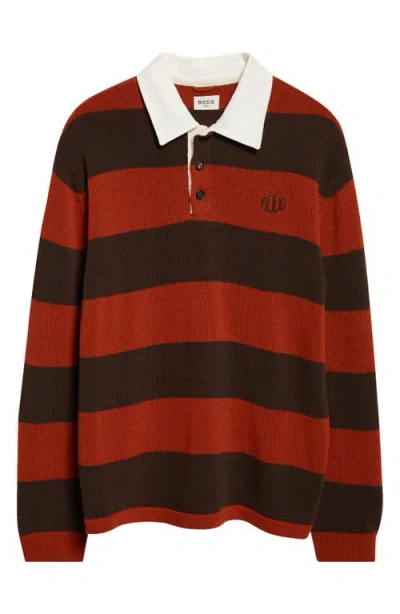 Bode Pine Stripe Wool Rugby Sweater In Multi