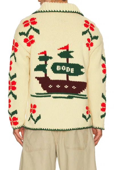 Bode Pirate Ship Cardigan In Neutral