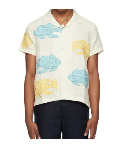 Bode Piscine Appliqué Shirt In White