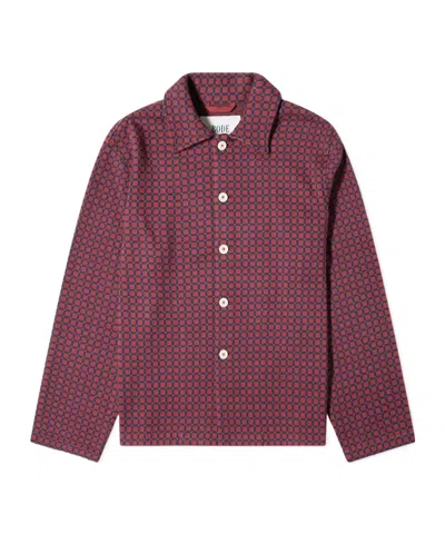 Bode Plaid Jacquard Shirt In Red