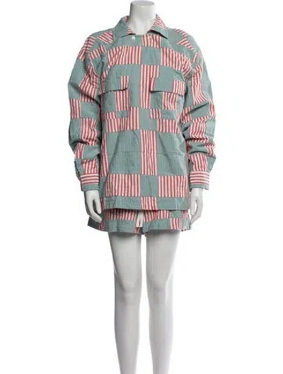 Pre-owned Bode Plaid Print Pant Set In Multi