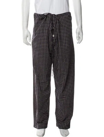 Pre-owned Bode Plaid Print Pants In Purple