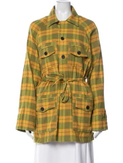 Pre-owned Bode Plaid Print Utility Jacket In Multi