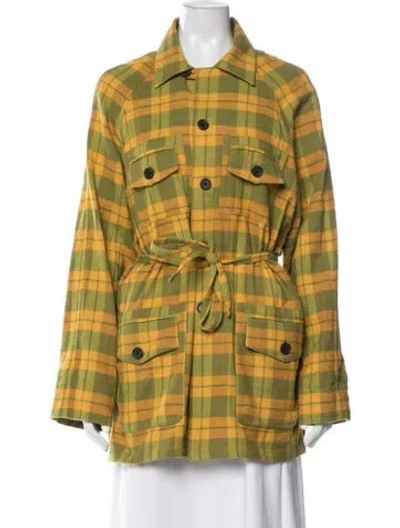 Pre-owned Bode Plaid Print Utility Jacket In Multicolor